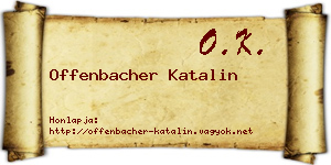 Offenbacher Katalin névjegykártya