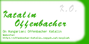 katalin offenbacher business card